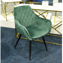 Стул SIGNAL LINEA Velvet Bluvel 78 зеленый/черный мат